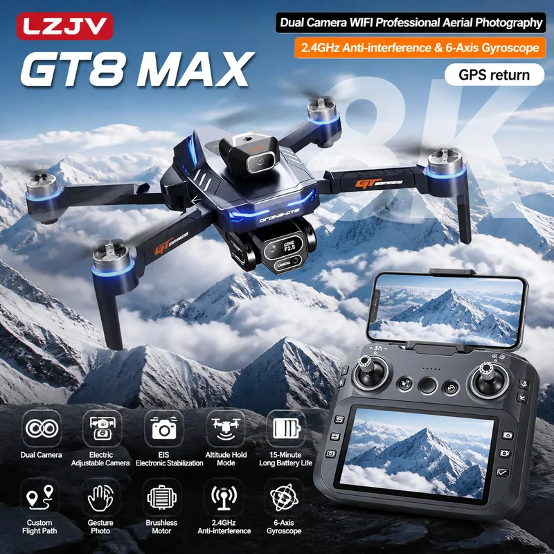 Дрон GT8 Max складной, 8K HD,  – обзор и цена Drone Mapping