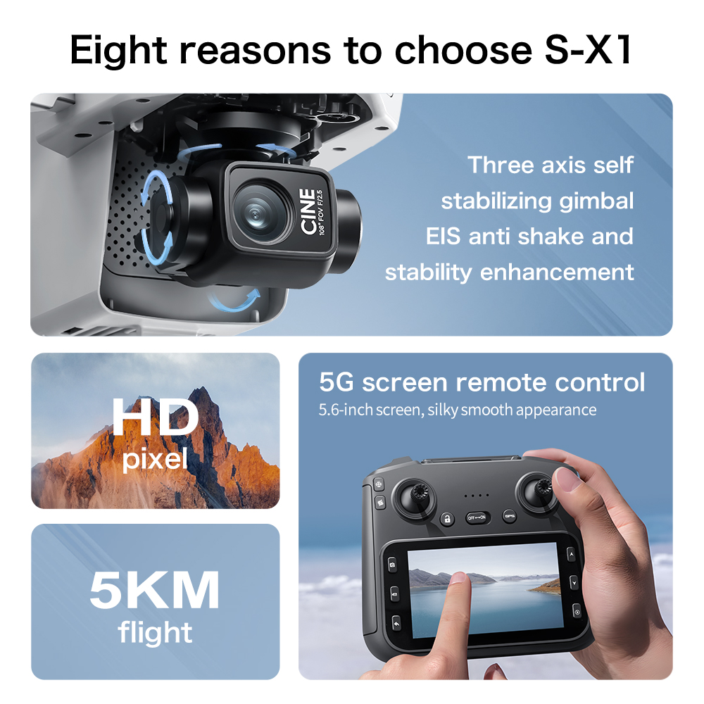 Оригинальный дрон S-X1 8K HD,  – обзор и цена Drone Mapping